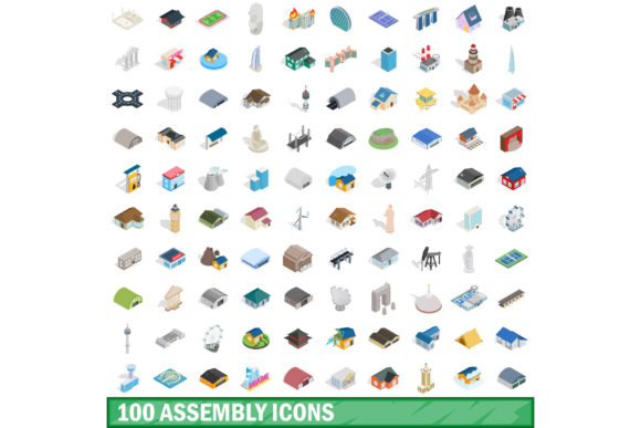 100 Assembly Icons Set: Elevate Your Design Projects