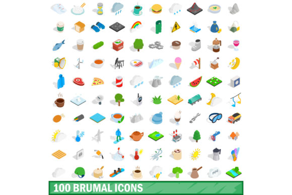 100 Brumal Icons Set, Isometric 3d Style: A Comprehensive Evaluation