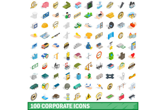 100 Corporate Icons Set: Elevate Your Design Projects
