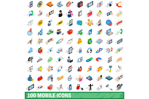 100 Mobile Icons Set, Isometric 3d Style: A Comprehensive Guide for Modern Designers