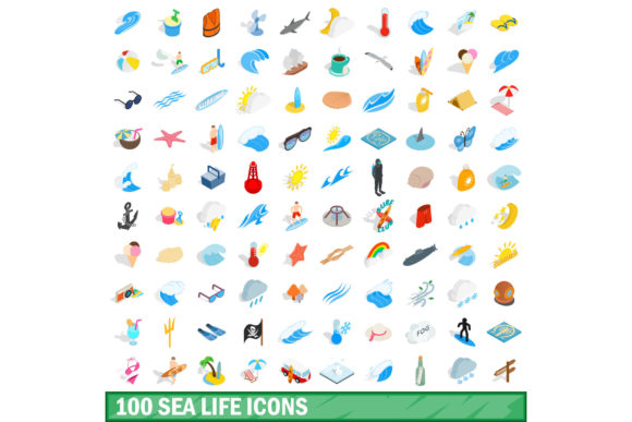 100 Sea Life Icons Set: A Comprehensive Evaluation for Designers