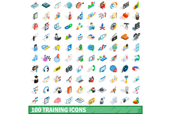 100 Training Icons Set: A Comprehensive Evaluation for Designers