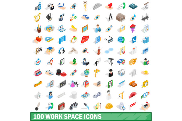 100 Work Space Icons Set: Elevate Your Design Projects