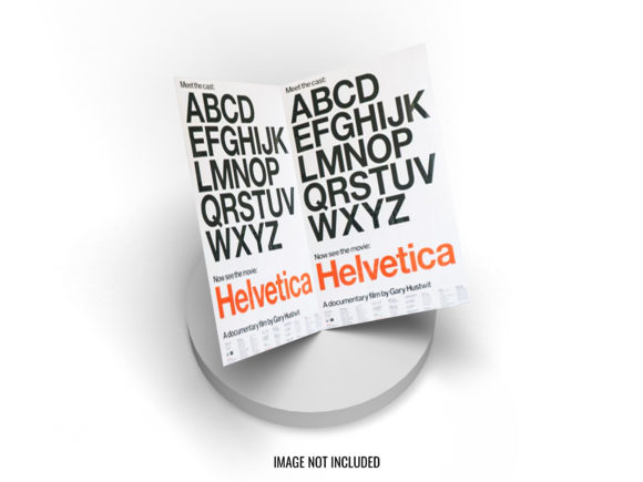 3d Bi-fold Brochure Stage Mockup Design