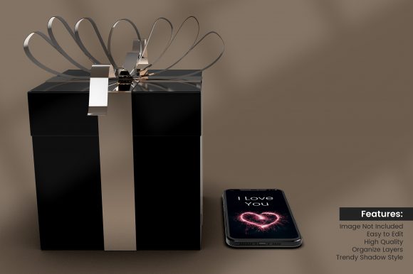 3d Black Realistic Gift Box Mockup: Elevating Your Brand Presentation