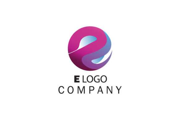 E Letter Social Media Logo Creative 3d C