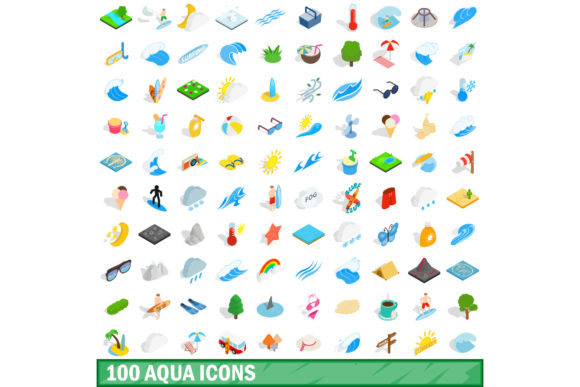 Elevating Digital Narratives: The Strategic Impact of the 100 Aqua Icons Set in Isometric 3D Style