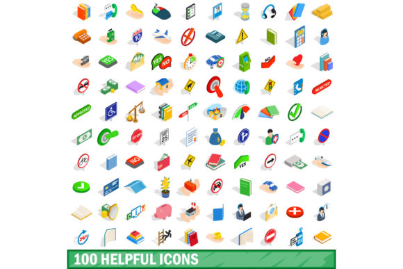 Elevating Digital Narratives: The Strategic Impact of the 100 Helpful Icons Set in Isometric 3D Style