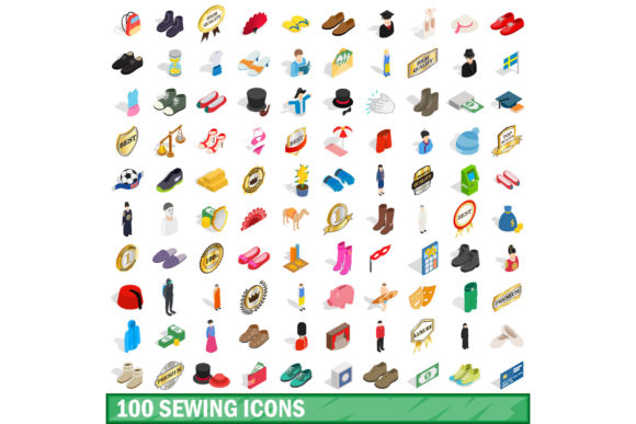 Elevating Visual Narratives: The Impact of 100 Sewing Icons Set, Isometric 3d Style on Contemporary Design Workflows
