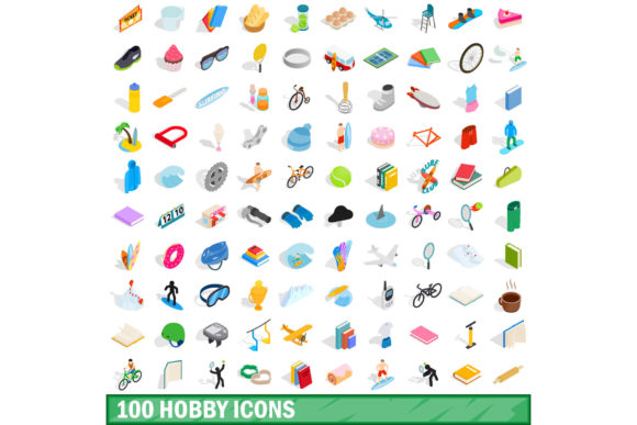 Evaluating the 100 Hobby Icons Set in Isometric 3D Style for Modern Design Projects