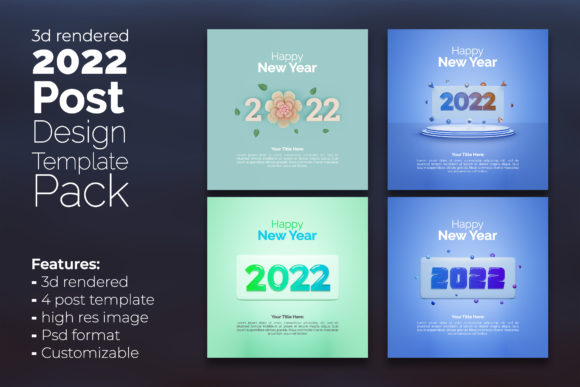 Happy New Year 2022: A Versatile 3D Design Template