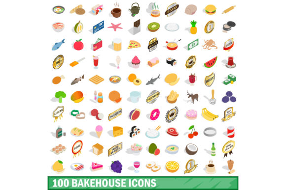 Mastering Visual Storytelling: A Deep Dive into the 100 Bakehouse Icons Set in Isometric 3D Style