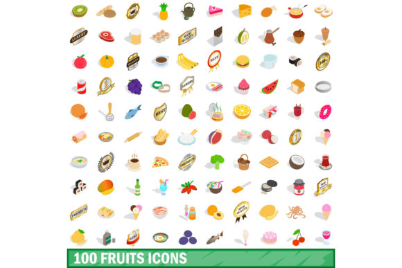 The Ultimate Guide to the 100 Fruits Icons Set in Isometric 3D Style