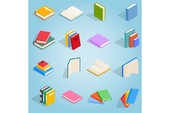 Transforming Digital Spaces with a Book Icons Set in Isometric 3D Style