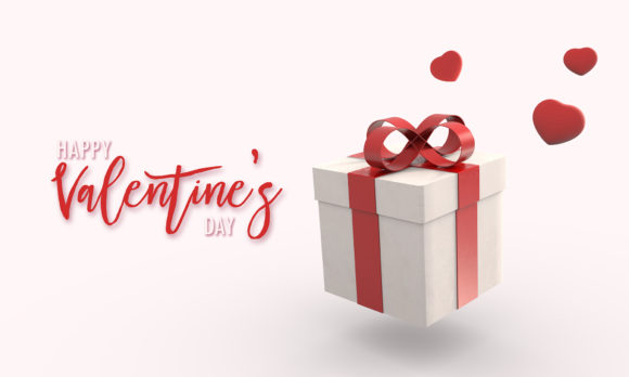 White Gift Box with Ribbon and Heart: Elevating Your Holiday and Celebration Graphics